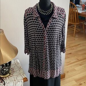 Patterned Button-Up Shirt